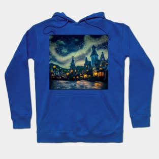 Starry Night Over Hogsmeade Village Hoodie